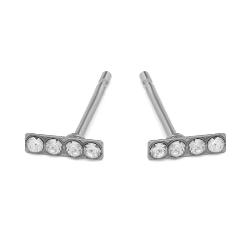 Simply Whispers Mini Bar Stud Earrings Hot