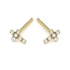 Simply Whispers Mini Cross Gold Stud Earrings Fashion