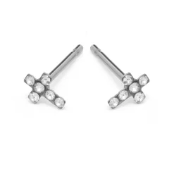 Simply Whispers Mini Cross Stud Earrings Online