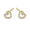 Simply Whispers Mini Heart Gold Stud Earrings Outlet