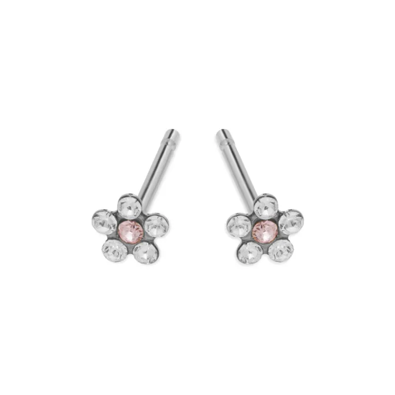 Simply Whispers Mini Pink Daisy Stud Earrings Sale