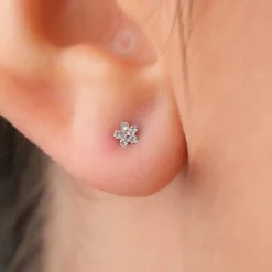 Simply Whispers Mini Pink Daisy Stud Earrings Sale