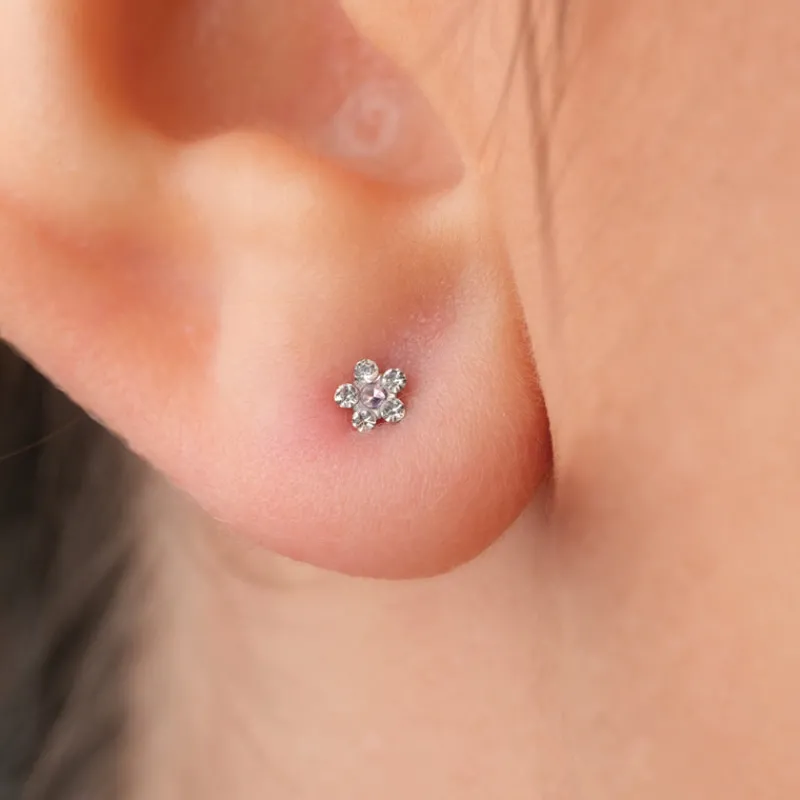 Simply Whispers Mini Pink Daisy Stud Earrings Sale