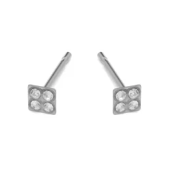 Simply Whispers Mini Square Stud Earrings Clearance