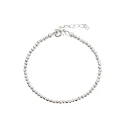 Simply Whispers 3 mm Ball 925 Sterling Silver Bracelet Hot