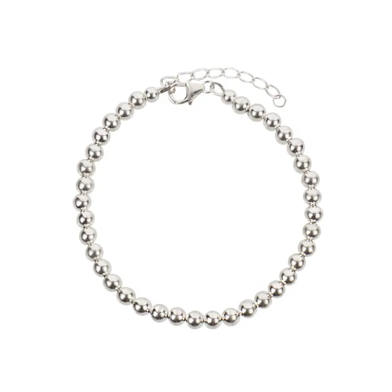Simply Whispers 5 mm Ball 925 Sterling Silver Bracelet Fashion