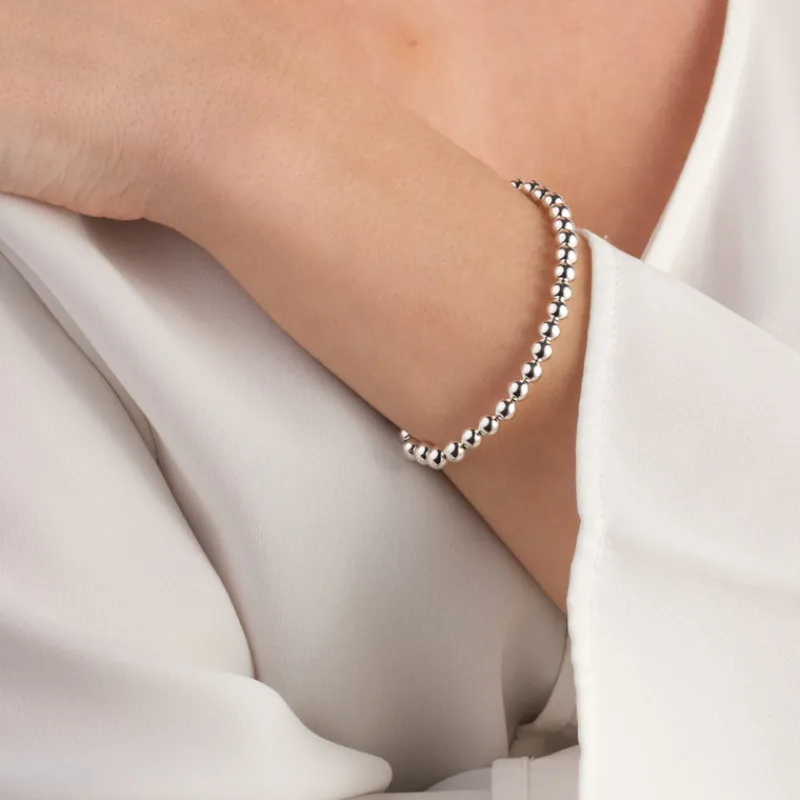 Simply Whispers 5 mm Ball 925 Sterling Silver Bracelet Fashion