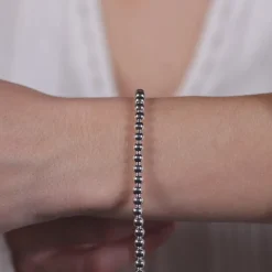 Simply Whispers 5 mm Ball 925 Sterling Silver Bracelet Fashion