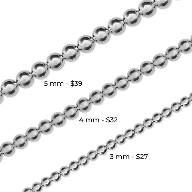 Simply Whispers 5 mm Ball 925 Sterling Silver Bracelet Fashion