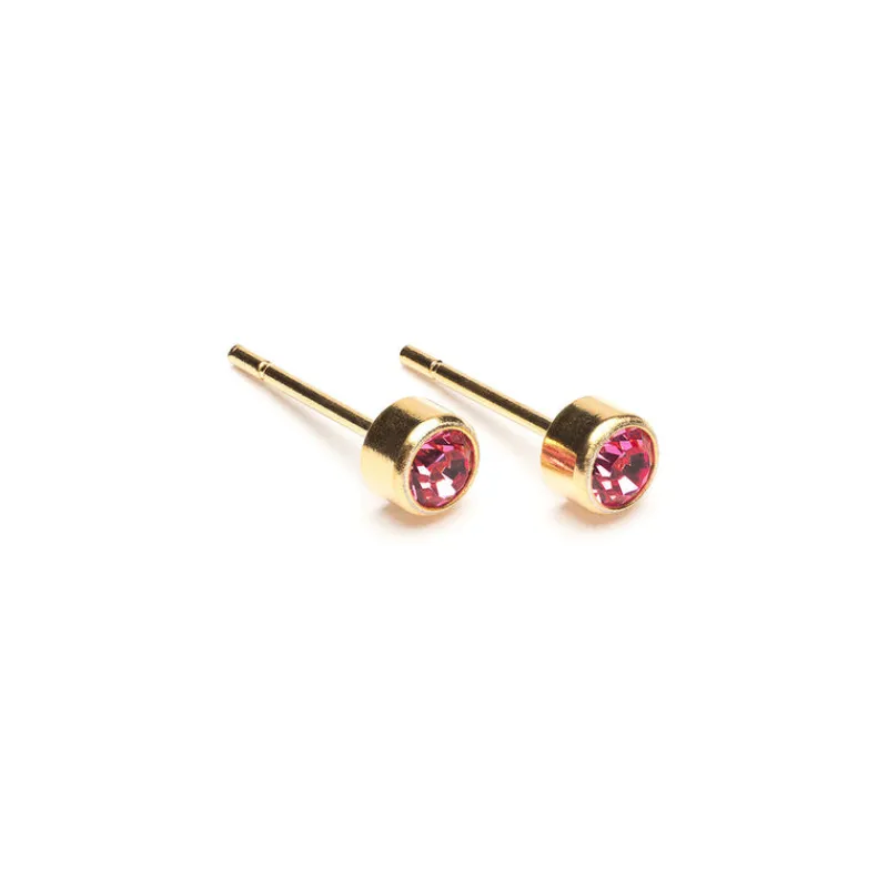 Simply Whispers October Birthstone 14k Gold Plated Earrings Sale
