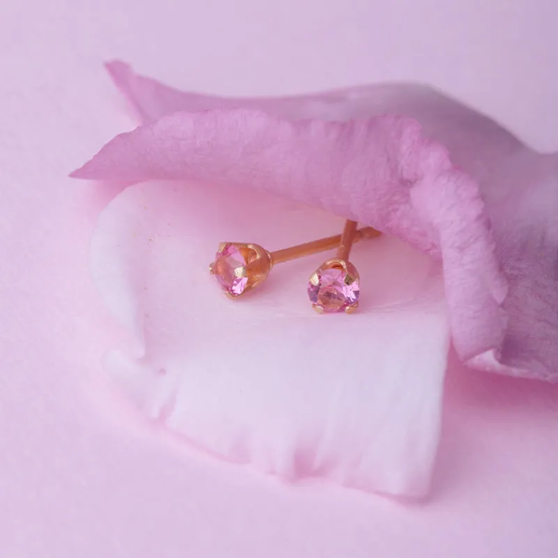 Simply Whispers October Birthstone 14k Gold Plated Stud Earrings Sale