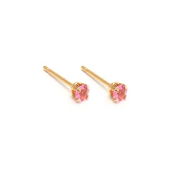 Simply Whispers October Birthstone 14k Gold Plated Stud Earrings Sale