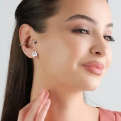 Simply Whispers Opal Paw Titanium Helix Earring Fashion