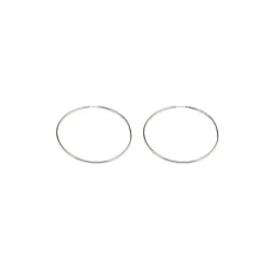 Simply Whispers Oversized Endless Hoop Earrings Silver Plated Discount