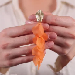 Simply Whispers Peach Begonia Dangle Earrings Discount