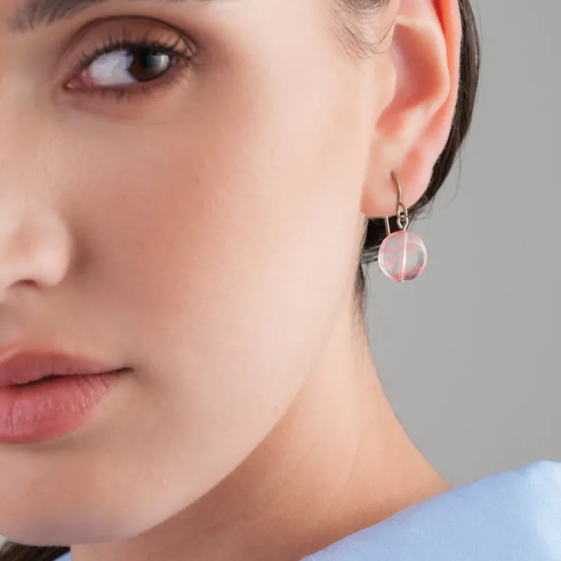 Simply Whispers Peach Titanium French Hook Earrings Hot