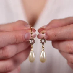 Simply Whispers Pearl Drop Crystal Earrings Best