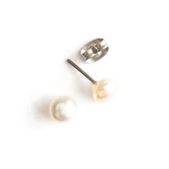 Simply Whispers Pearl Titanium Stud Earrings Outlet