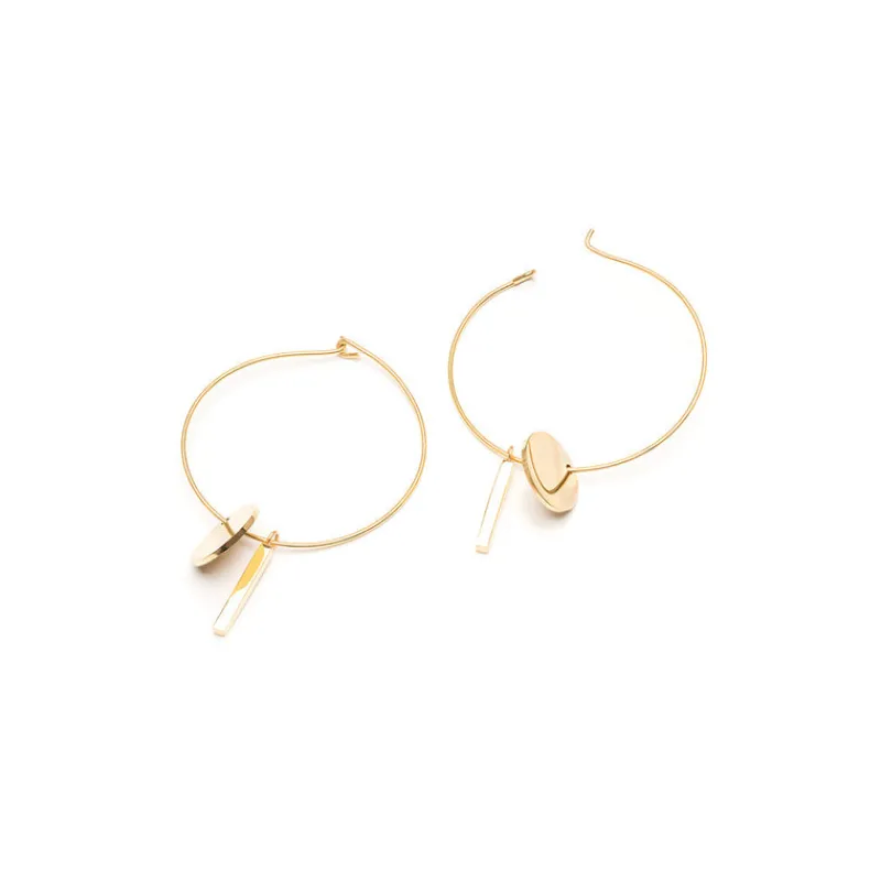 Simply Whispers Pendant Hoop Earrings Clearance