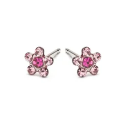 Simply Whispers Pink & Fuchsia Daisy Earrings Fashion