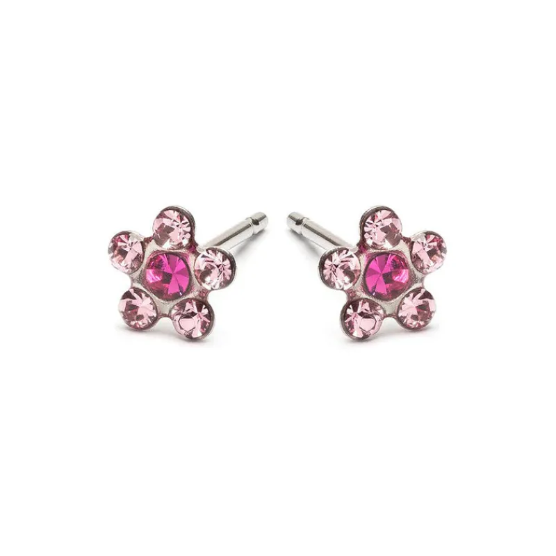 Simply Whispers Pink & Fuchsia Daisy Earrings Fashion