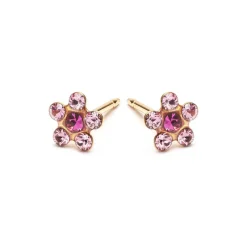 Simply Whispers Pink & Fuchsia Gold Plated Daisy Earrings Online