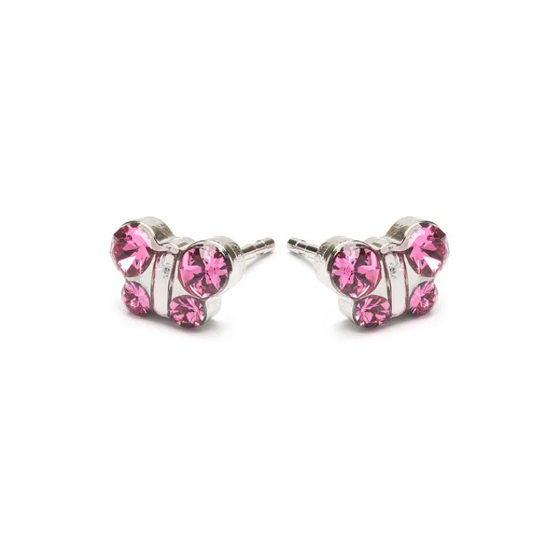 Simply Whispers Pink Crystal Butterfly Earrings Sale