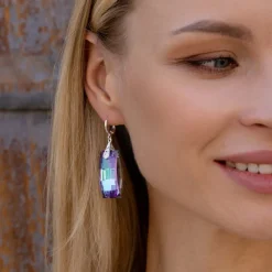 Simply Whispers Purple & Blue Crystal Earrings Best