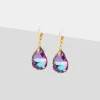 Simply Whispers Purple & Blue Crystal Gold Earrings Online