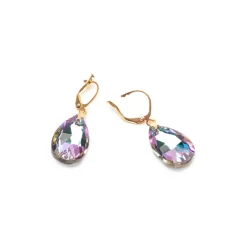 Simply Whispers Purple & Blue Crystal Gold Earrings Online