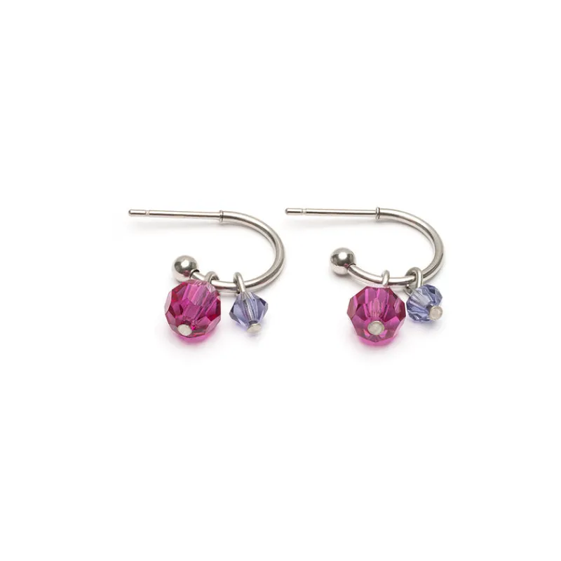 Simply Whispers Purple Beads Hoop Earrings Best