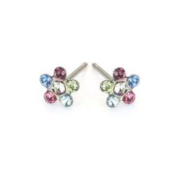 Simply Whispers Rainbow Crystal Daisy Earrings Outlet