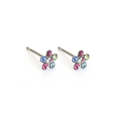 Simply Whispers Rainbow Crystal Daisy Earrings Outlet