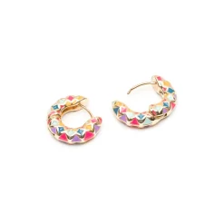 Simply Whispers Rainbow Enamel Huggie Hoops Hot