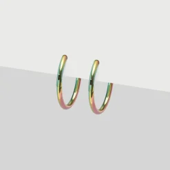 Simply Whispers Rainbow Titanium Huggie Earrings Online