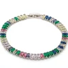 Simply Whispers Rainbow Zirconia Tennis Bracelet Fashion