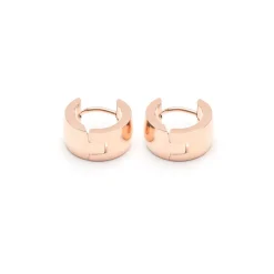Simply Whispers Rose Gold Wide Smooth Huggie Online