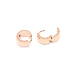 Simply Whispers Rose Gold Wide Smooth Huggie Online