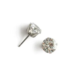 Simply Whispers Round Crystal 8mm Stud Earrings Sale