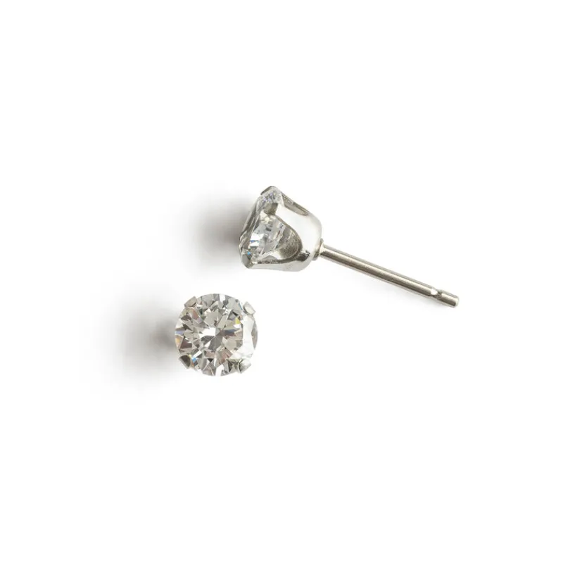 Simply Whispers Round Crystal 5mm Stud Earrings Clearance