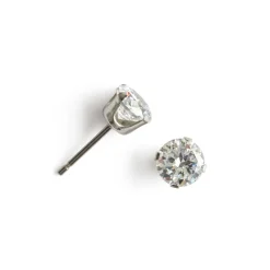 Simply Whispers Round Crystal 6mm Stud Earrings Clearance