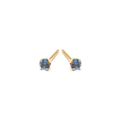 Simply Whispers September Birthstone 14k Gold Plated Stud Earrings Hot