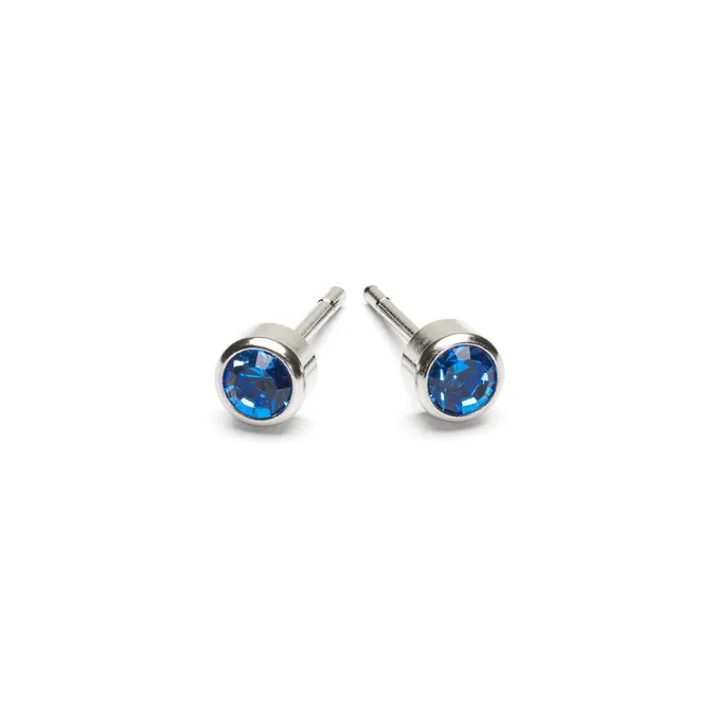 Simply Whispers September Birthstone Stainless Steel Earrings Fashion