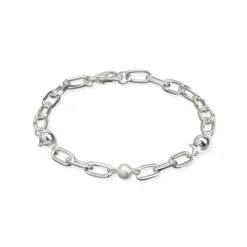 Simply Whispers Silver Bead Paperclip Bracelet Best