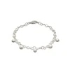 Simply Whispers Silver Bead Pearl Charm Bracelet Sale