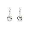 Simply Whispers Silver Crystal Leverback Earrings Outlet