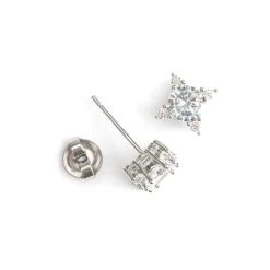 Simply Whispers Silver Crystal Stud Earrings Online