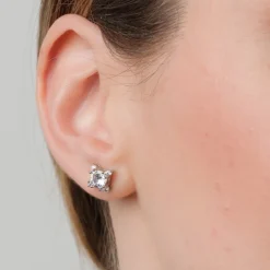 Simply Whispers Silver Crystal Stud Earrings Online