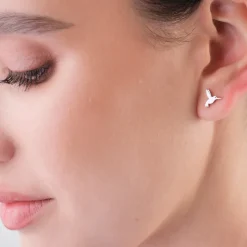 Simply Whispers Silver Hummingbird Stud Earrings New