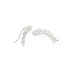 Simply Whispers Silver Leaf Ear Climber Sale